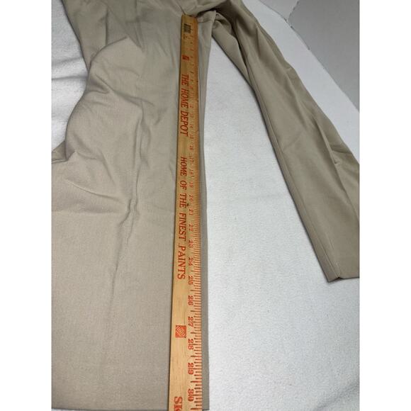 Rafaella Pants Womens 16 Khaki Beige Ankle 5 Pocket Flat Front Mid Rise - Picture 5 of 11